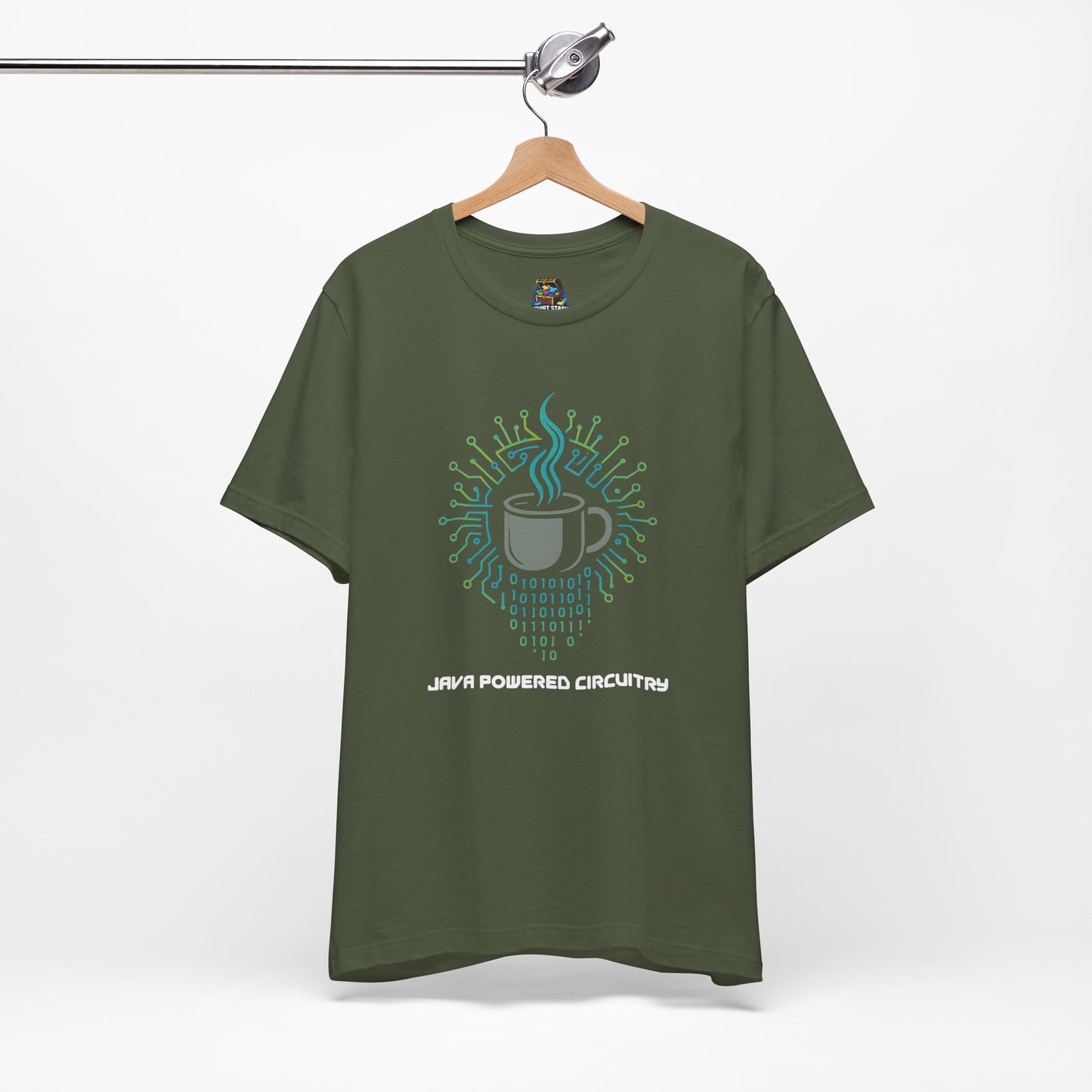 Java Powered Circuitry – Geek Coffee & Code Tee - Bella+Canvas