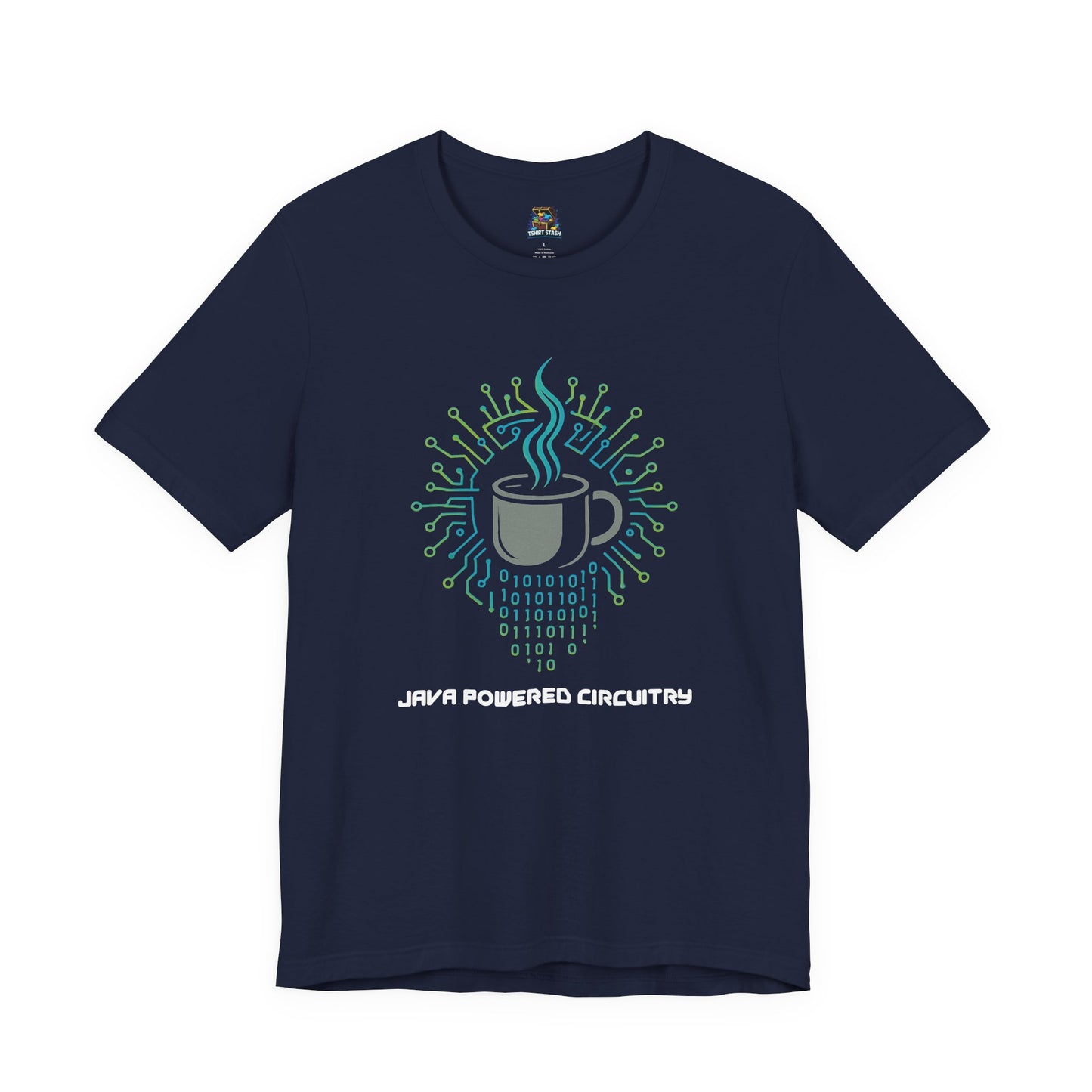 Java Powered Circuitry – Geek Coffee & Code Tee - Bella+Canvas