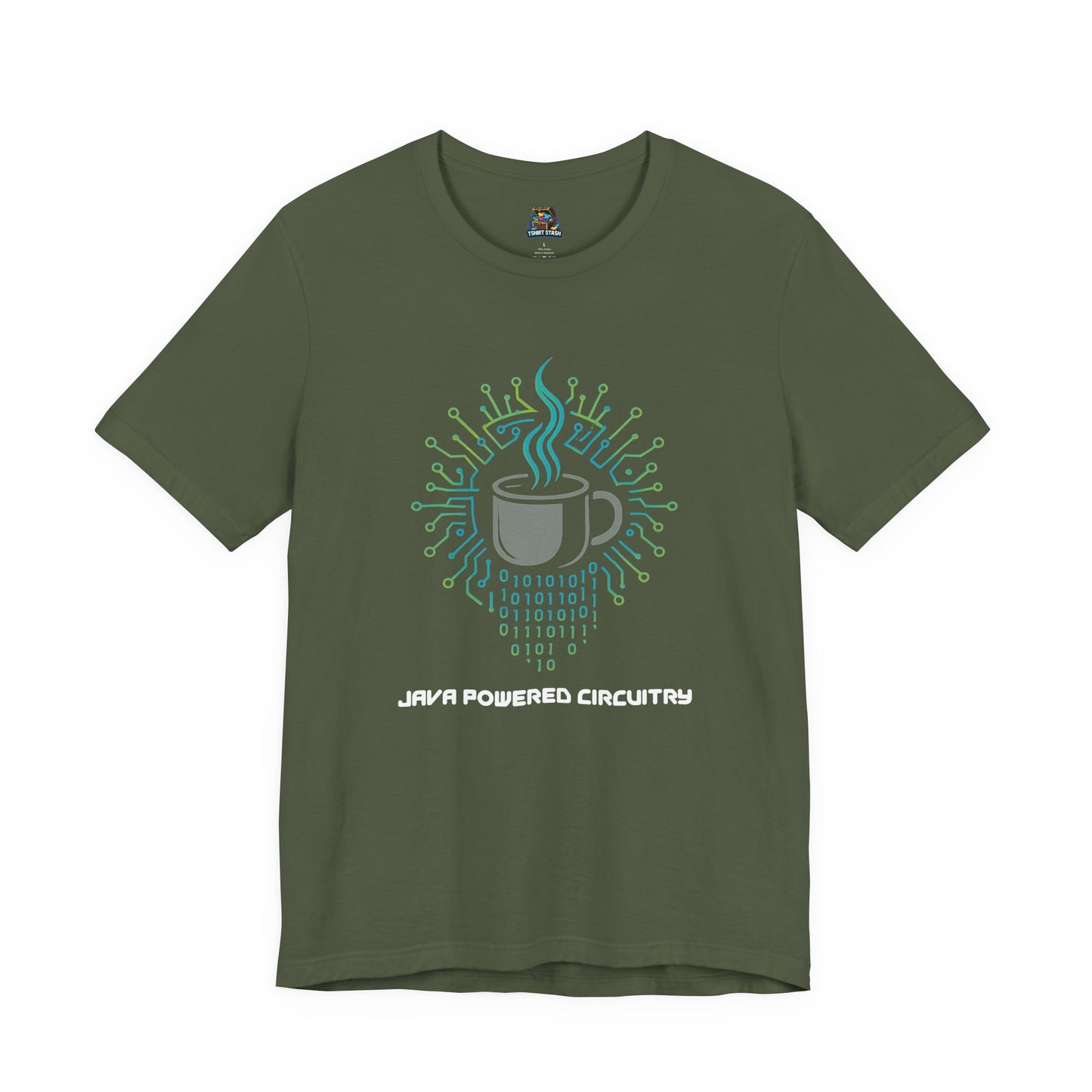 Java Powered Circuitry – Geek Coffee & Code Tee - Bella+Canvas