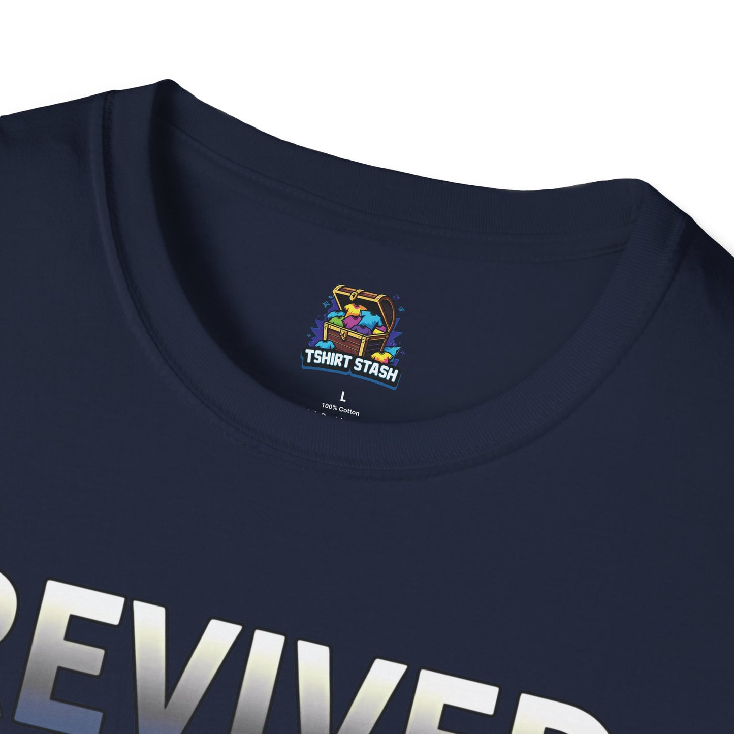 Revived by Dark Mode Tee - High contrast. Higher standards. -Gildan
