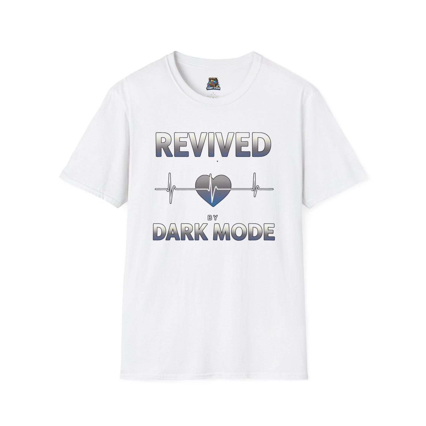 Revived by Dark Mode Tee - High contrast. Higher standards. -Gildan