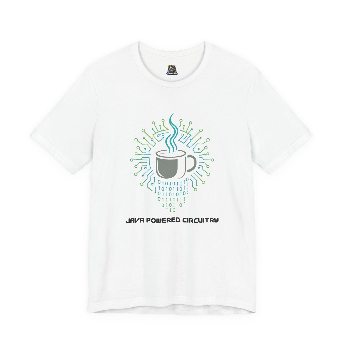 Java Powered Circuitry – Geek Coffee & Code Tee - Bella+Canvas