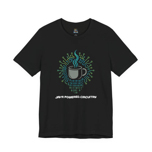 Java Powered Circuitry – Geek Coffee & Code Tee - Bella+Canvas