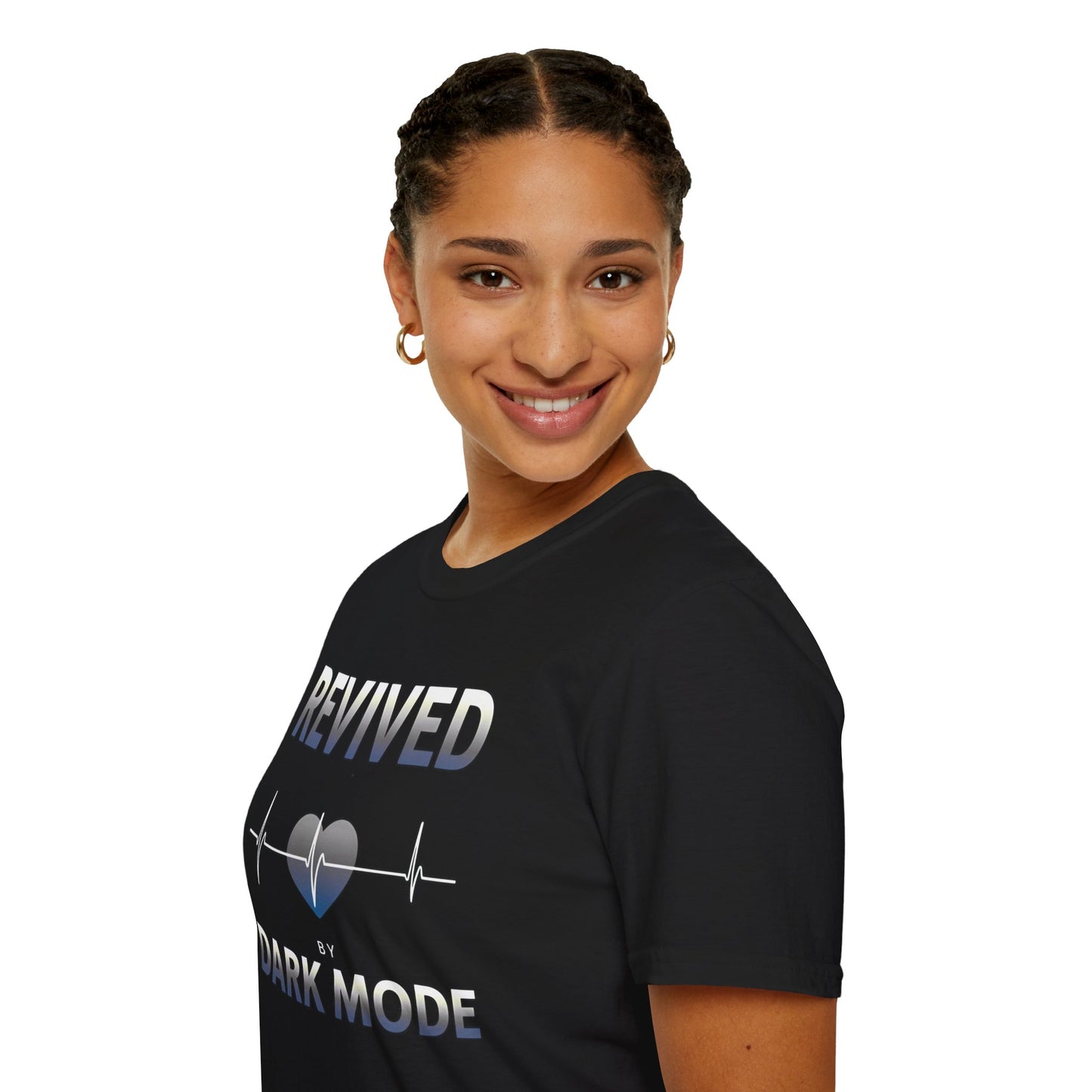 Revived by Dark Mode Tee - High contrast. Higher standards. -Gildan