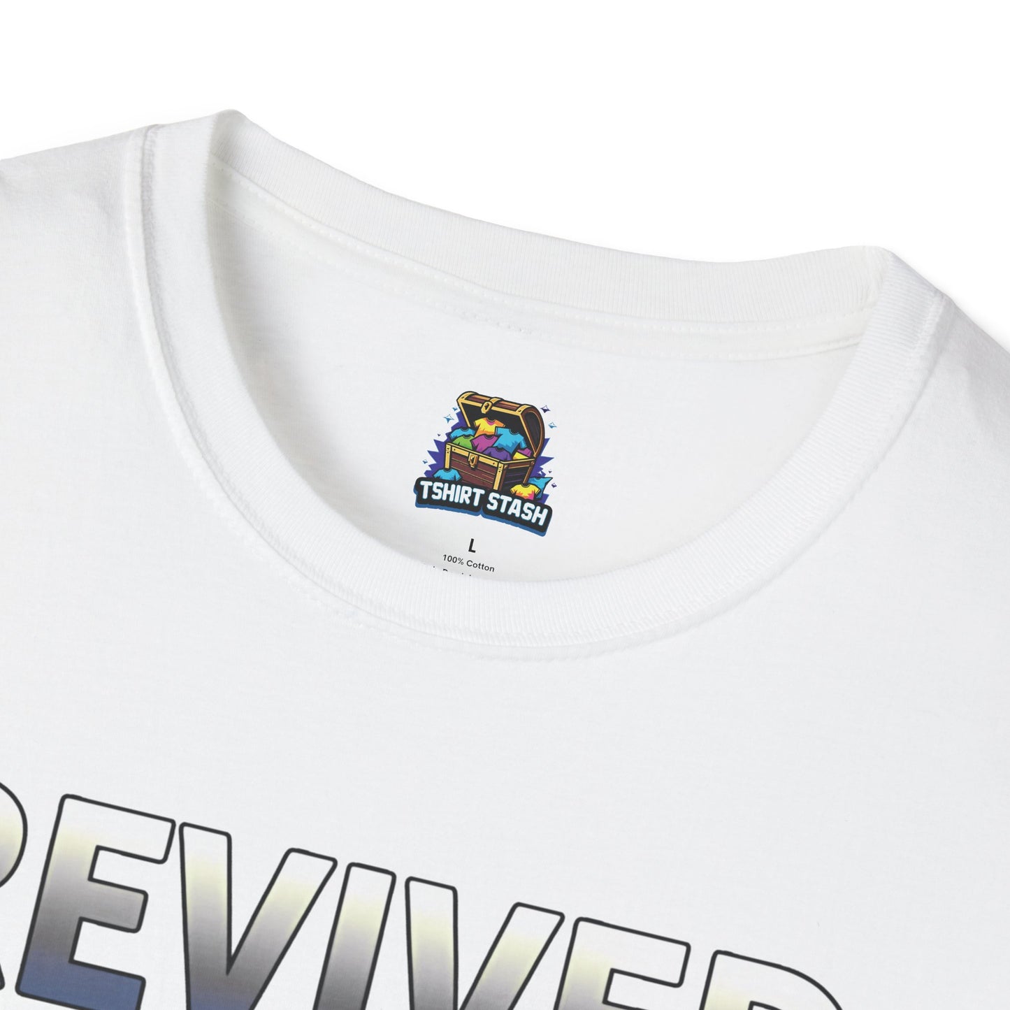 Revived by Dark Mode Tee - High contrast. Higher standards. -Gildan