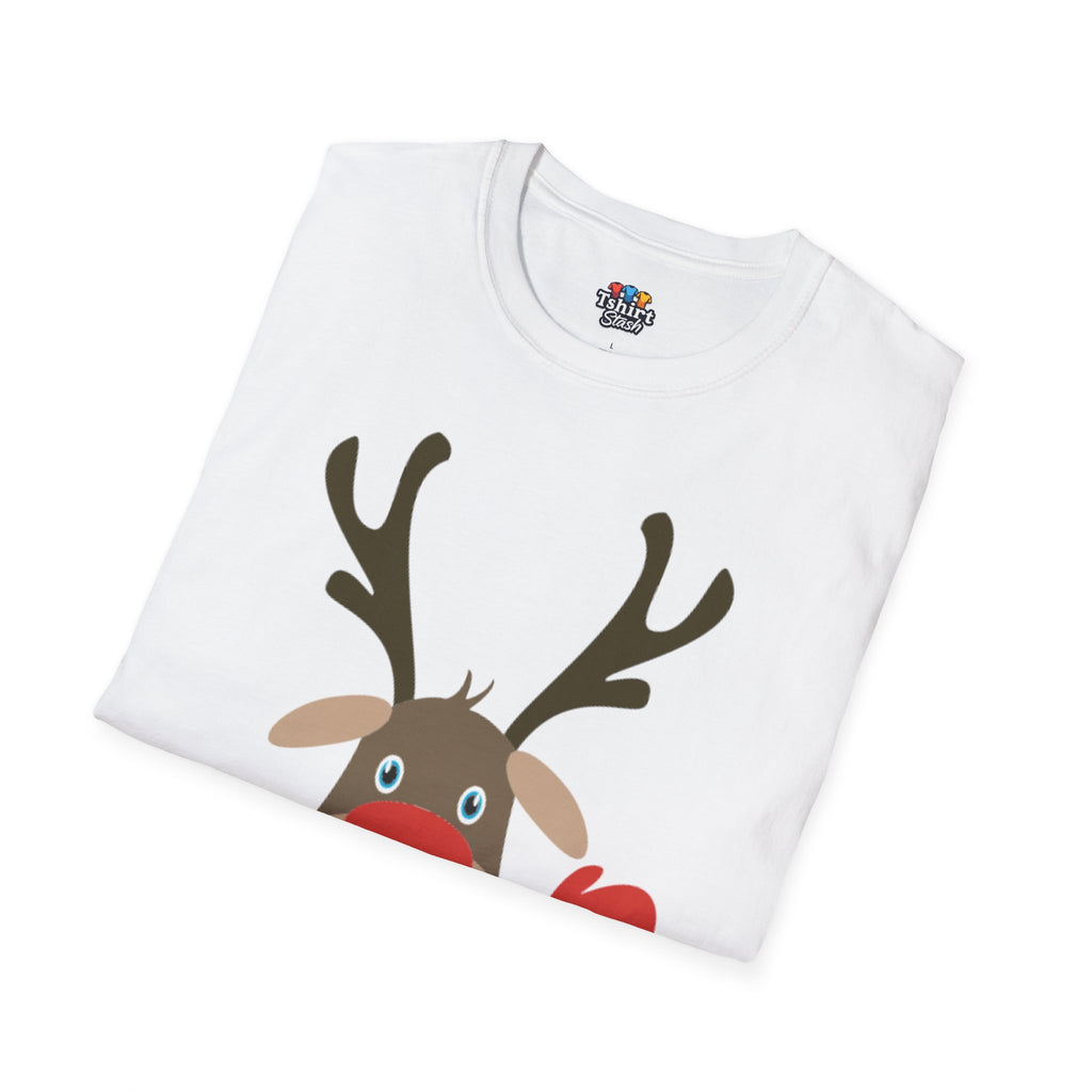 Christmas Reindeer Waving T-Shirt