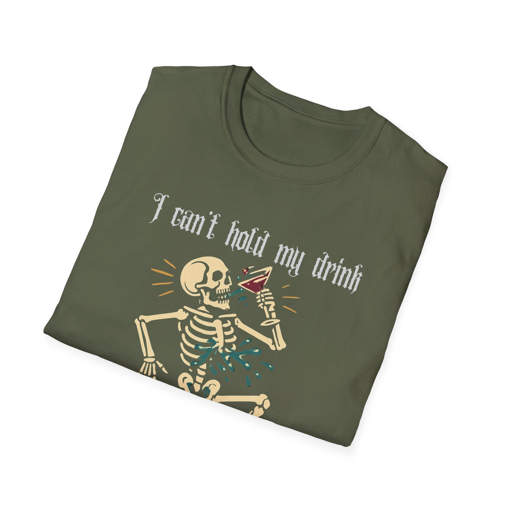 I cant hold my drink skeleton halloween T-Shirt