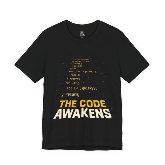 'The Code Awakens' t-shirt. May the source be with you. -Bella+Canvas