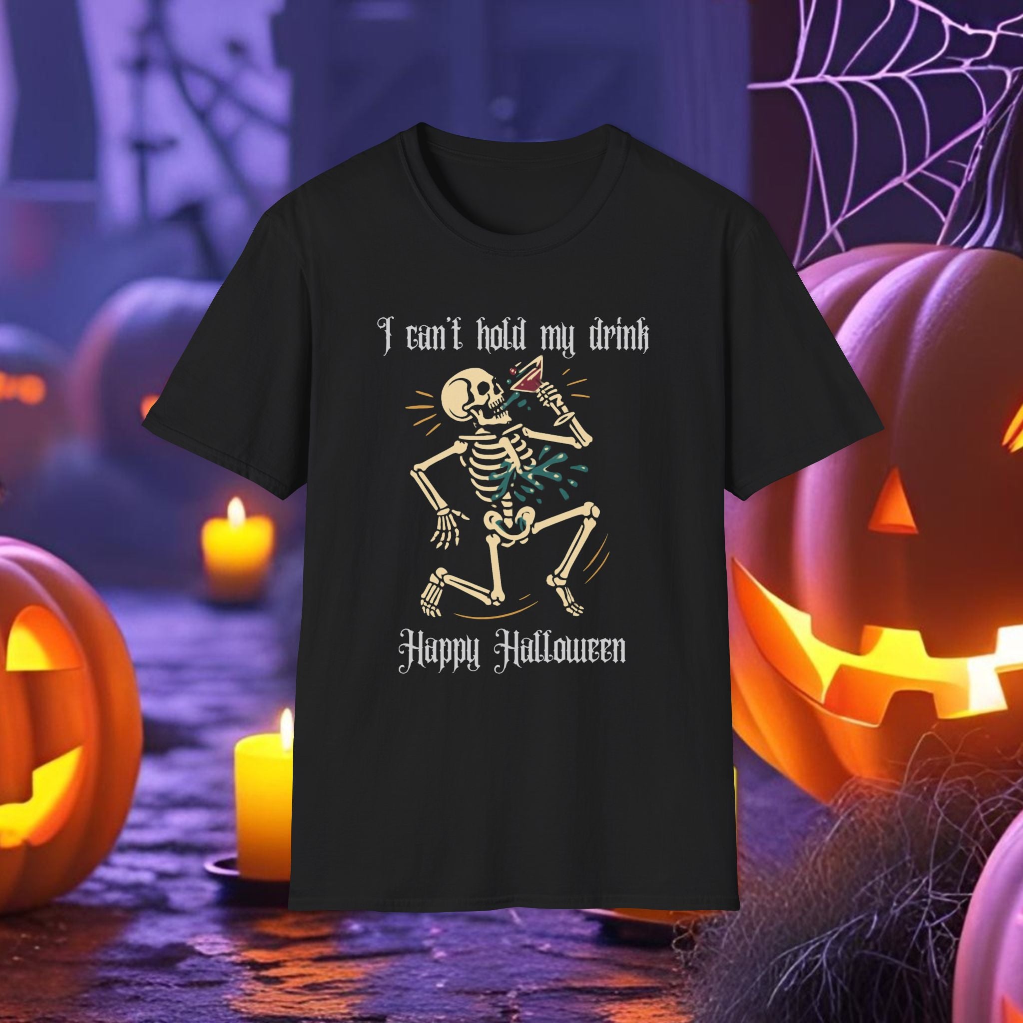 I cant hold my drink skeleton halloween T-Shirt