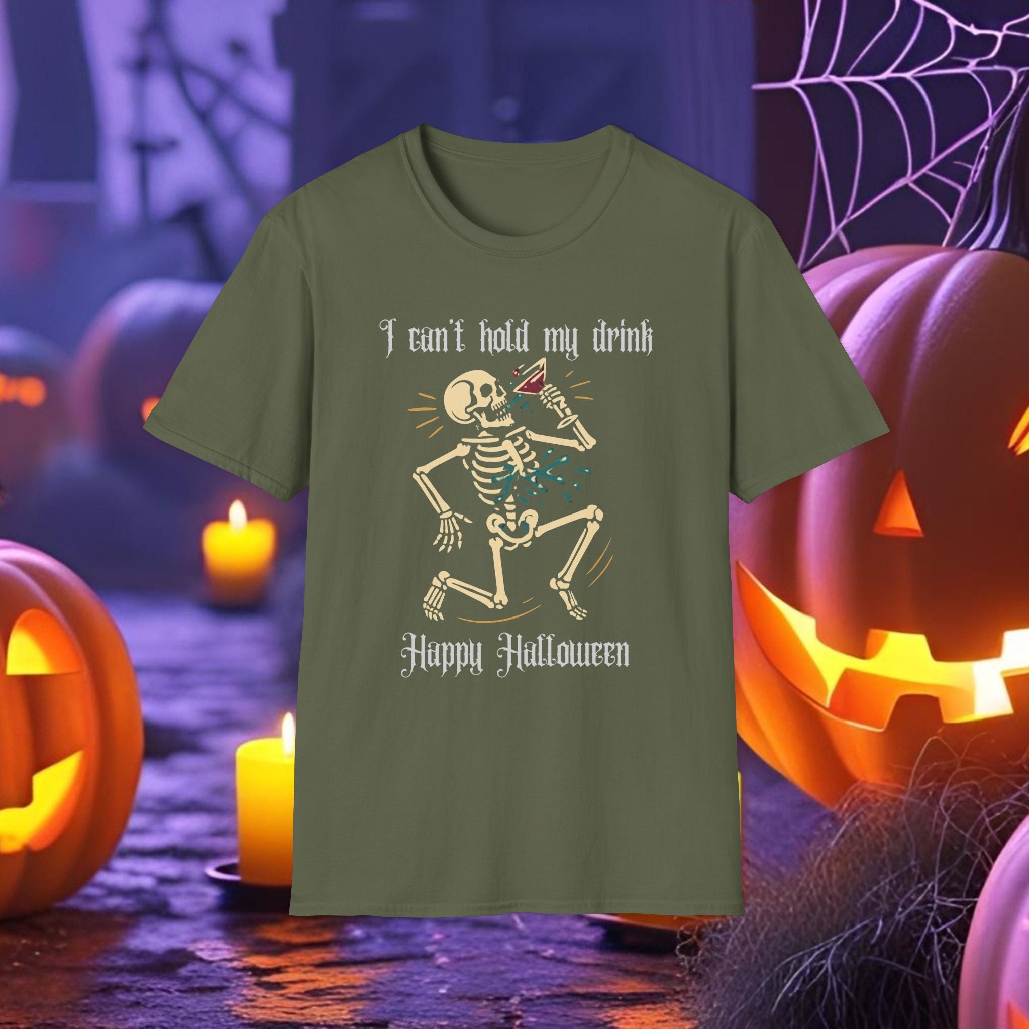 I cant hold my drink skeleton halloween T-Shirt