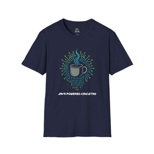 Java Powered Circuitry – Geek Coffee & Code Tee -Gildan